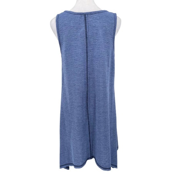 EASEL - Boho Sharktail Tank Mini Dress in Blue with Paisley - Size Small - Picture 5 of 8